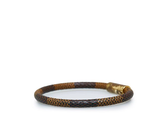 Twist Bracciale Louis Vuitton Damier Ebene Keep It marrone - vista 2