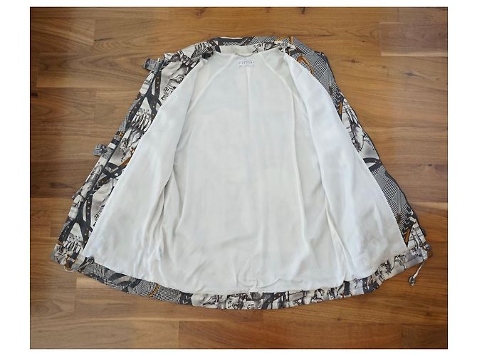 Abrigo Acolchado Givenchy Estampado Ecuestre Gris Oro Blanco Multicolor - vista 7