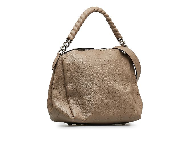 Taupefarbene BB-Tasche mit Louis Vuitton-Monogramm Mahina Babylone Chain - Ansicht 2
