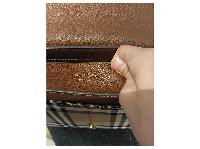 Burberry-Note-Check-Tasche Braun - Ansicht 10