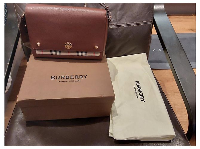 Burberry-Note-Check-Tasche Braun - Ansicht 2