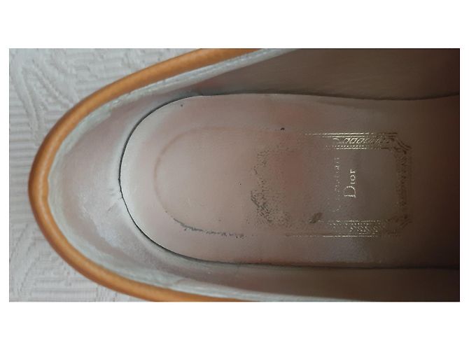 Mocasines Christian Dior de piel de cordero camel Camello - vista 3