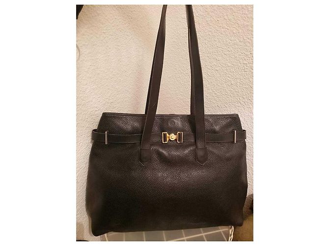 Borsa tote Christian Dior in pelle martellata nera Nero - vista 2