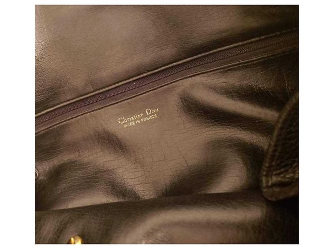 Borsa tote Christian Dior in pelle martellata nera Nero - vista 4