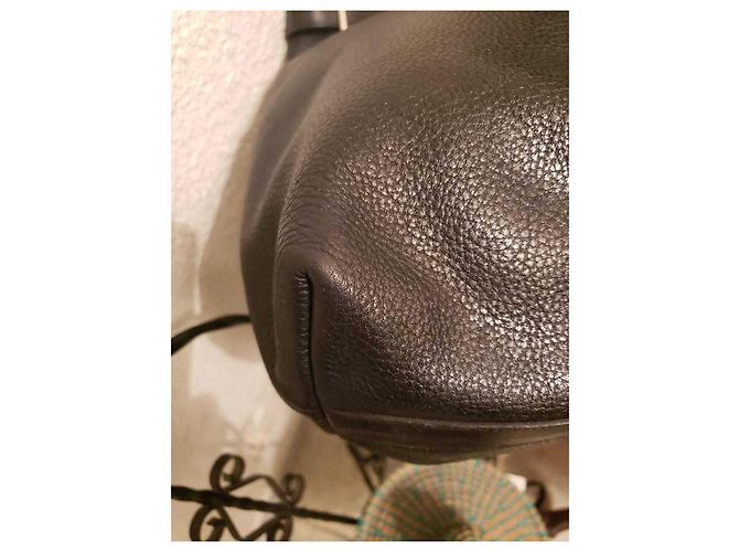 Borsa tote Christian Dior in pelle martellata nera Nero - vista 5