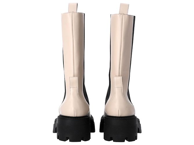 Stivali Sergio Rossi Milla Platform in pelle Bianca Bianco Crudo - vista 4