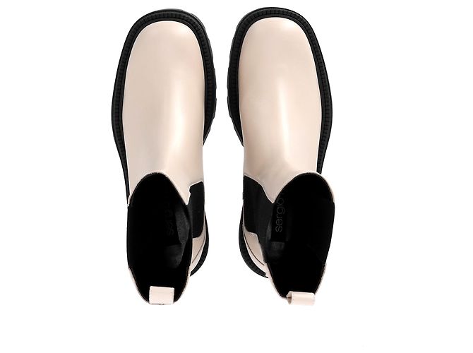Stivali Sergio Rossi Milla Platform in pelle Bianca Bianco Crudo - vista 5