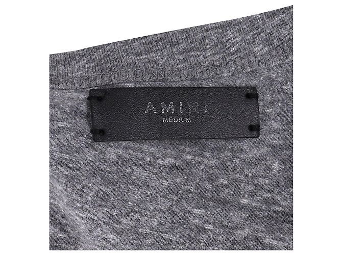T-shirt Amiri Logo in cotone Grigio - vista 4