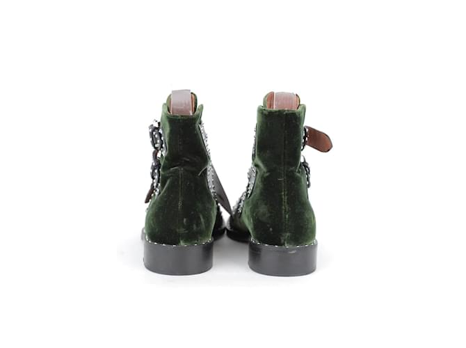 Givenchy Botas de terciopelo con hebilla Verde - vista 2