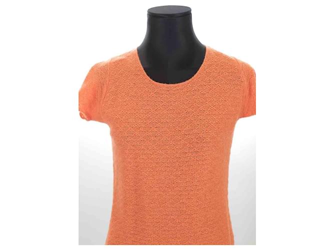Franck Namani Top de cachemir Naranja - vista 2