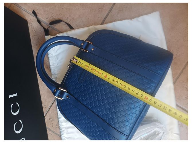 Borsa Gucci in pelle blu - vista 10