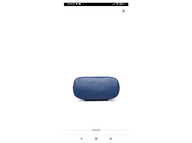 Borsa Gucci in pelle blu - vista 4