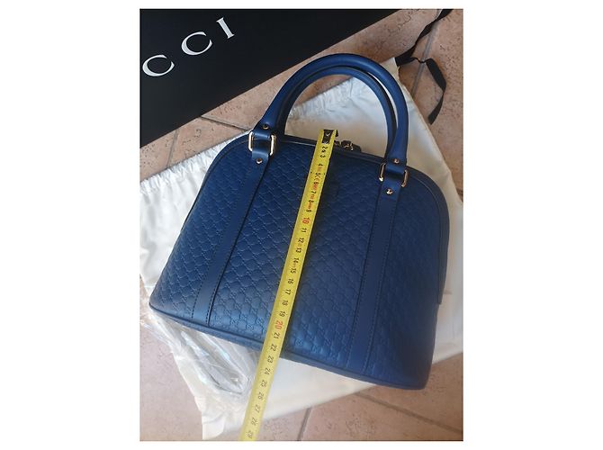 Borsa Gucci in pelle blu - vista 8