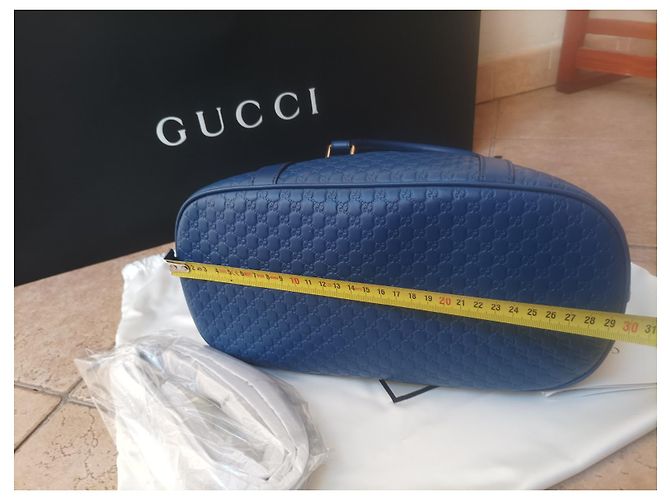 Borsa Gucci in pelle blu - vista 9