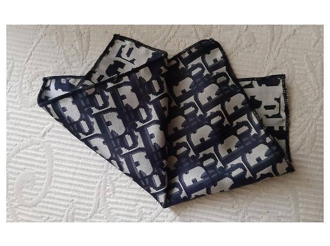 Clutch Christian Dior Grigio Blu Scuro Viscosa - vista 2