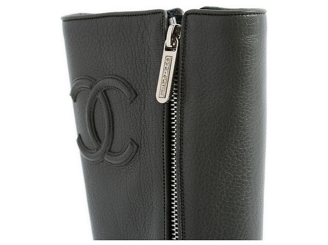 Chanel STIVALI NERI KHAKI EU39 new Nero Cachi - vista 2