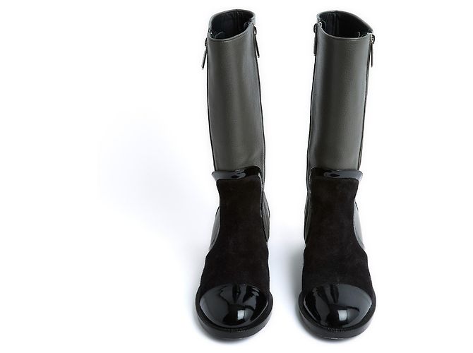 Chanel STIVALI NERI KHAKI EU39 new Nero Cachi - vista 4