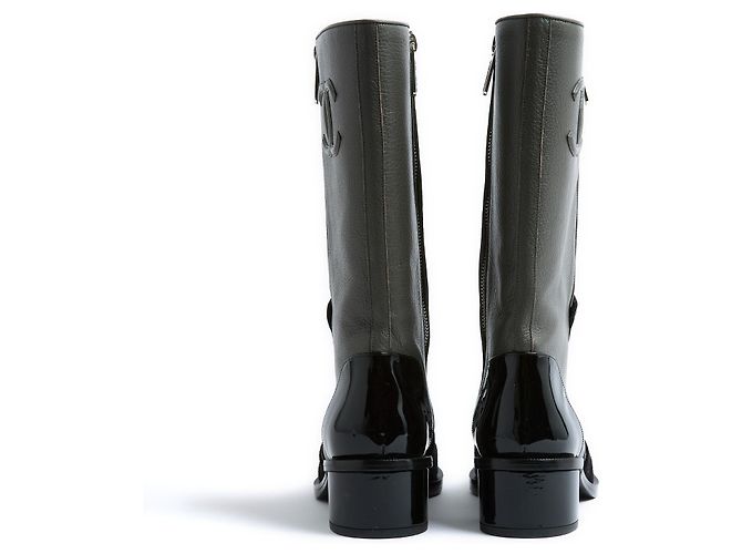 Chanel STIVALI NERI KHAKI EU39 new Nero Cachi - vista 5