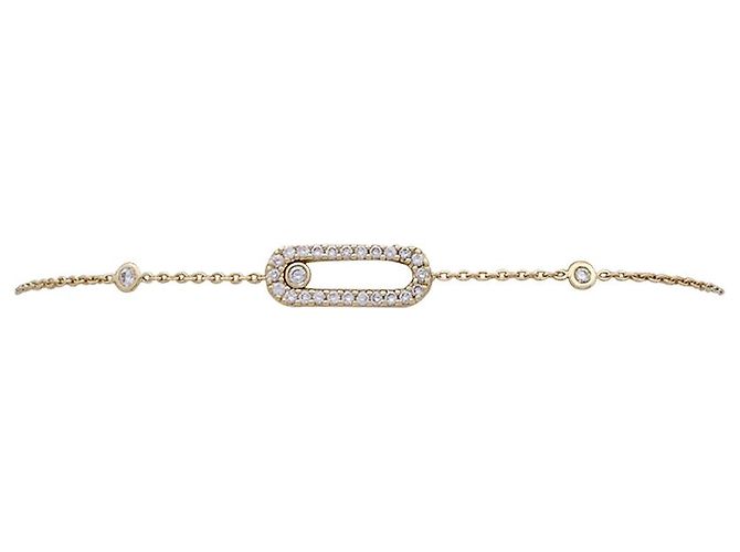 Armband Messika, „Beweg Uno Pavé“, Gelbgold und Diamanten. - Ansicht 2