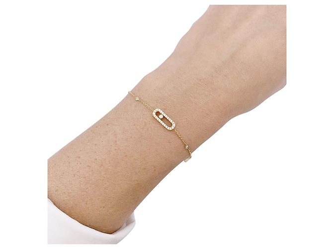 Armband Messika, „Beweg Uno Pavé“, Gelbgold und Diamanten. - Ansicht 7