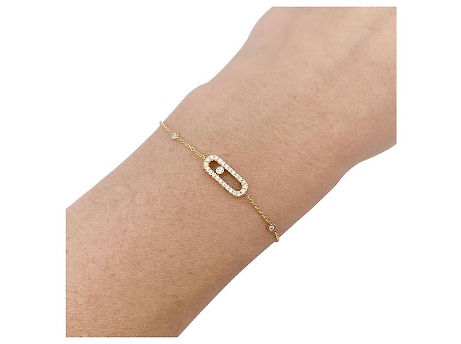 Armband Messika, „Beweg Uno Pavé“, Gelbgold und Diamanten. - Ansicht 8
