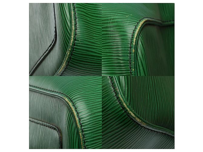 Sac LOUIS VUITTON Keepall en Cuir Vert - 101598 - vue 11