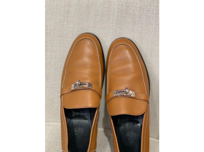 Kelly Hermès HERMES Flats T.EU 40 Leder Kamel - Ansicht 2