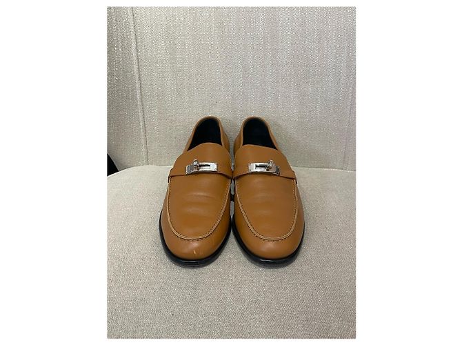 Kelly Hermès HERMES Flats T.EU 40 Leder Kamel - Ansicht 3