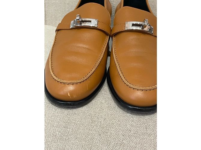 Kelly Hermès HERMES Flats T.EU 40 Leder Kamel - Ansicht 4