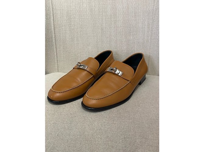 Kelly Hermès HERMES Flats T.EU 40 Leder Kamel - Ansicht 5