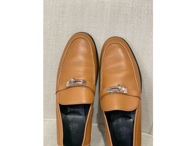 Kelly Hermès HERMES Flats T.EU 40 Leder Kamel - Ansicht 6