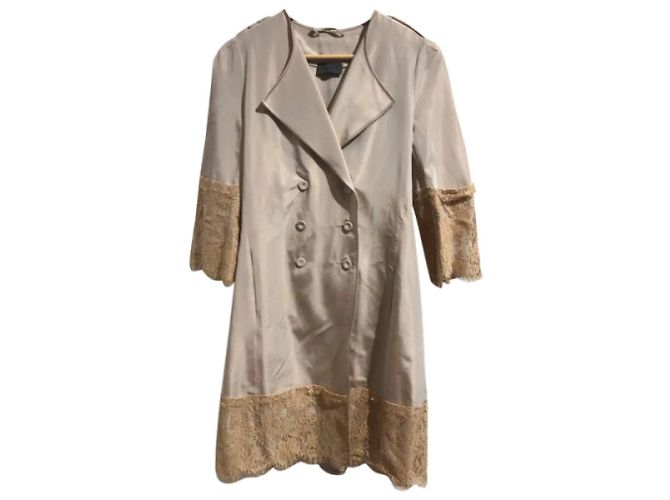 LA PERLA Abrigos T.Internacional XS Algodón Beige - vista 6