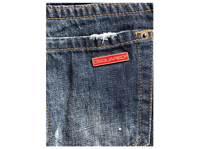 Jeans DSQUARED2 T.FR 36 Cotone Blu - vista 4