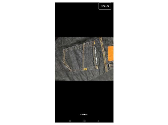 Fendi Herrenhose aus Baumwolle Dunkelblau - Ansicht 5