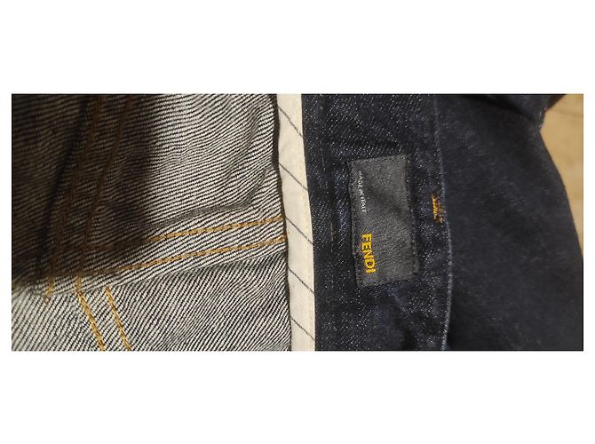Fendi Herrenhose aus Baumwolle Dunkelblau - Ansicht 8