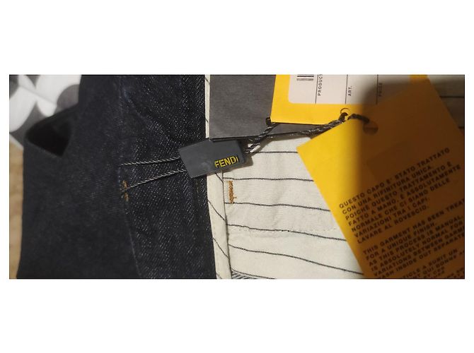 Fendi Herrenhose aus Baumwolle Dunkelblau - Ansicht 9