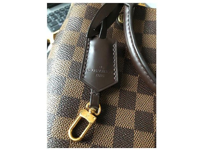Borsa a mano Louis Vuitton Brittany Damier Ebano Pelle - vista 8