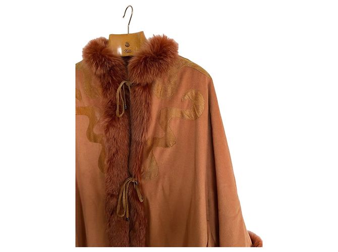 Cappotto vintage Mantella Hermès (46) Pesca - vista 11