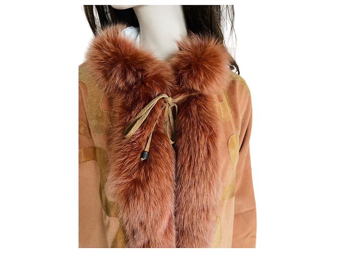 Cappotto vintage Mantella Hermès (46) Pesca - vista 2