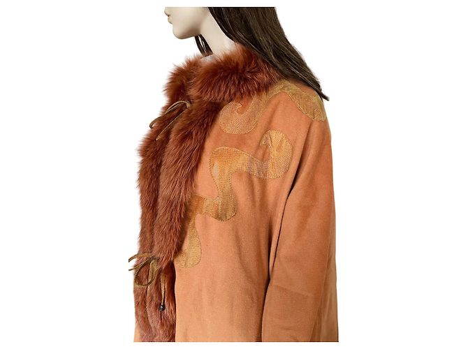 Cappotto vintage Mantella Hermès (46) Pesca - vista 3