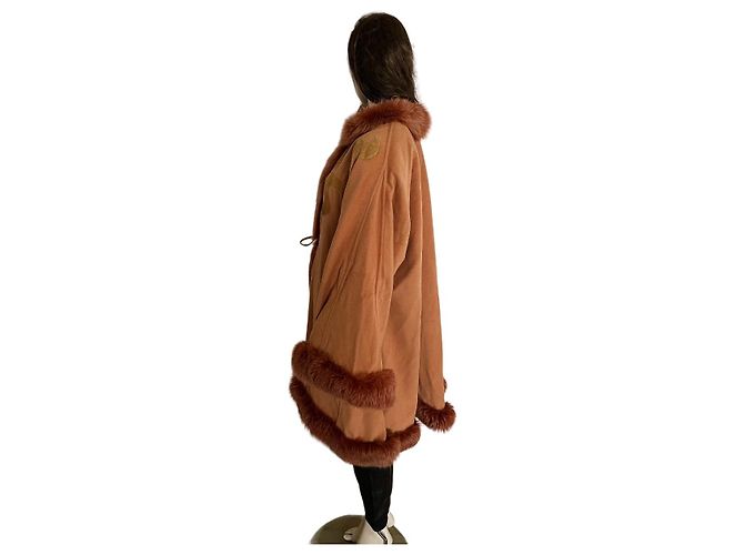 Cappotto vintage Mantella Hermès (46) Pesca - vista 4