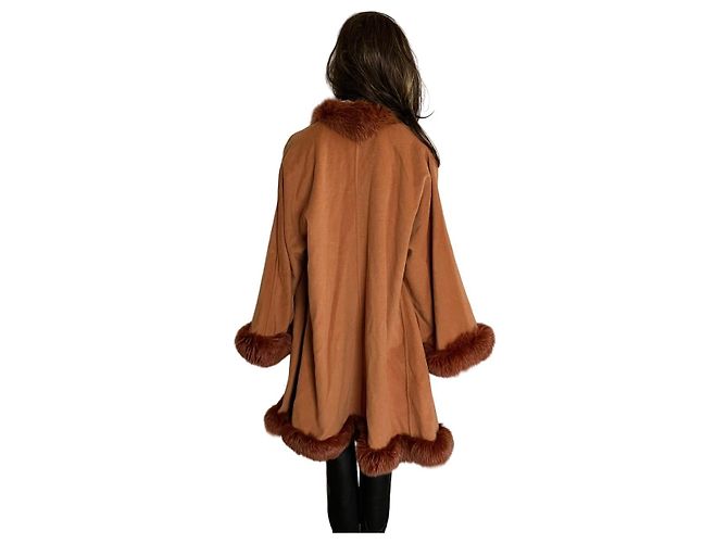 Cappotto vintage Mantella Hermès (46) Pesca - vista 5