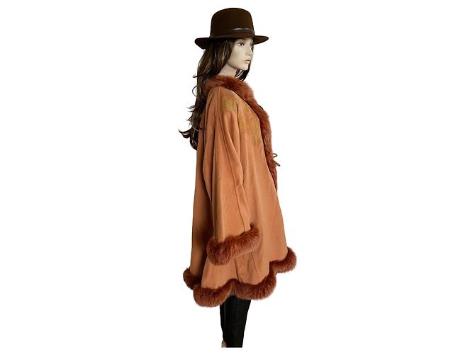 Cappotto vintage Mantella Hermès (46) Pesca - vista 6