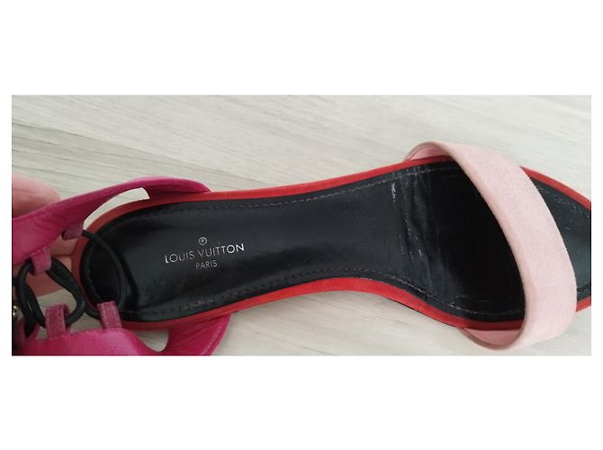 Sandali Louis Vuitton Rita in scamosciato rosa - vista 11