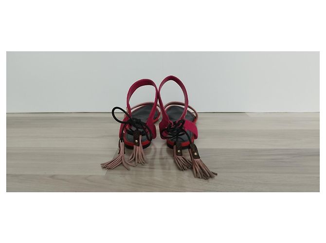 Sandali Louis Vuitton Rita in scamosciato rosa - vista 5