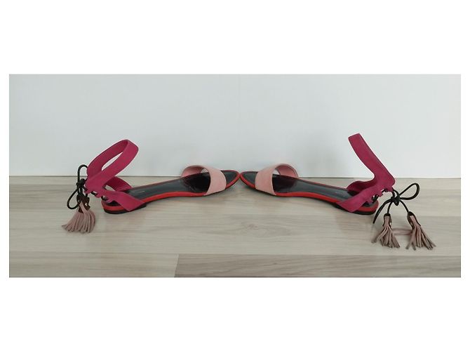 Sandali Louis Vuitton Rita in scamosciato rosa - vista 8
