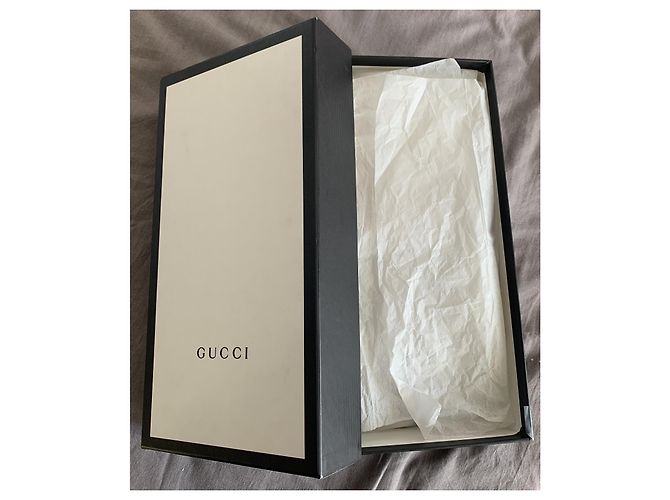 Gucci Princetown Mules en Cuir Rouge Marine et Or 36,5 Bleu Marine Bijouterie dorée - vue 11