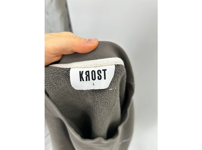 Autre Marque Nicht Signiert / Unsignierte Strickwaren T.International L Baumwolle Grau - Ansicht 5