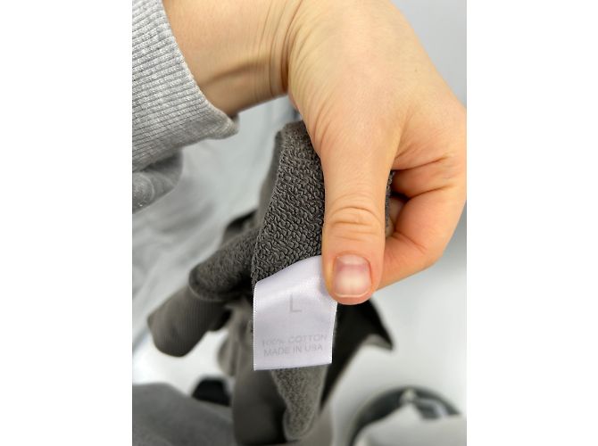 Autre Marque Nicht Signiert / Unsignierte Strickwaren T.International L Baumwolle Grau - Ansicht 7