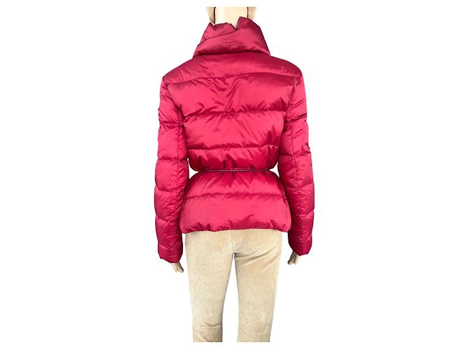 Plumífero rojo Ermanno Scervino con botones de piel de visón Roja - vista 4